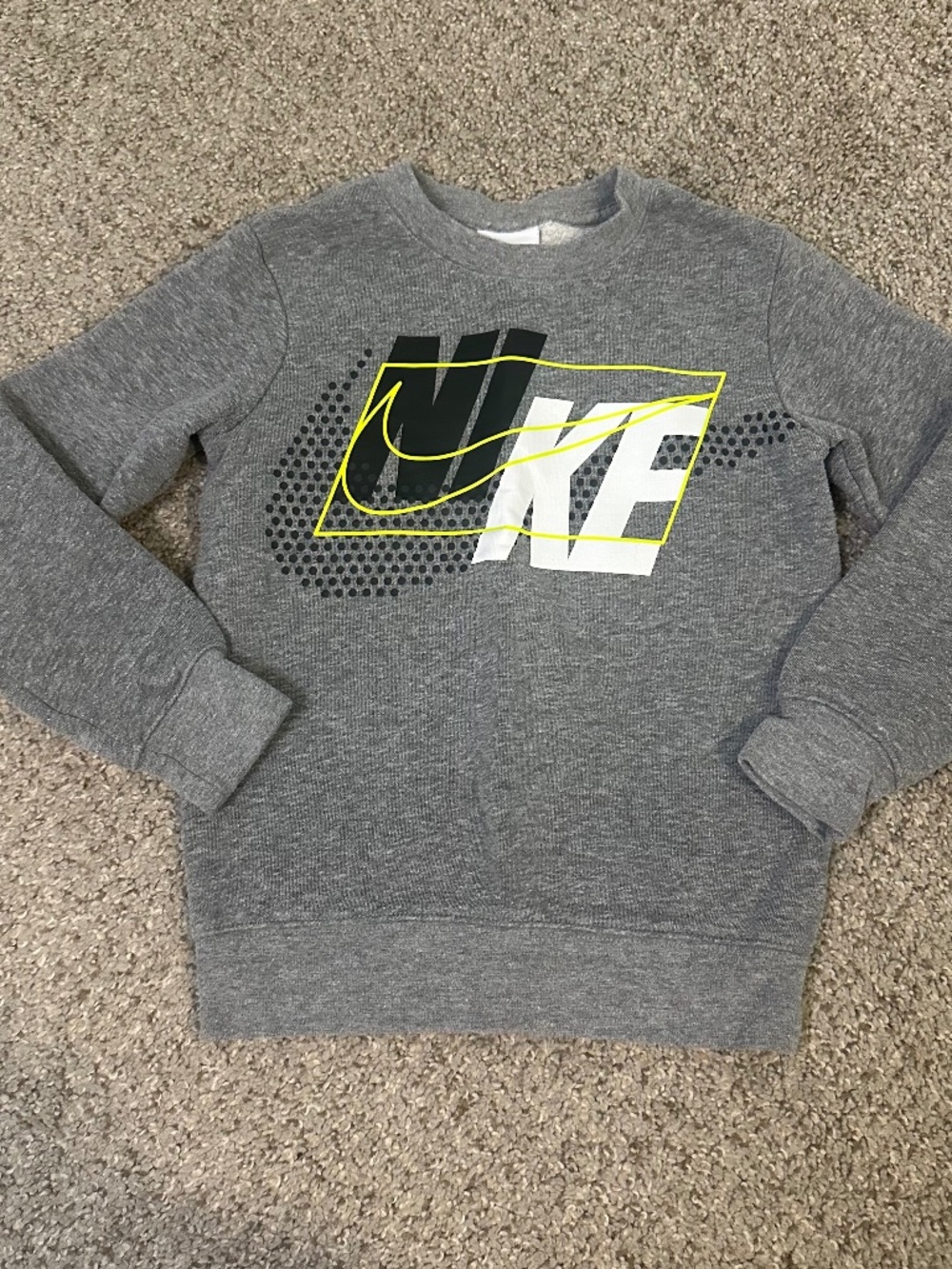 Youth Size 5 Gray Nike Crewneck Sweatshirt